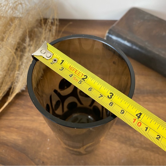 Smoked Glass Modernist Style Vase - Picture 9 of 10